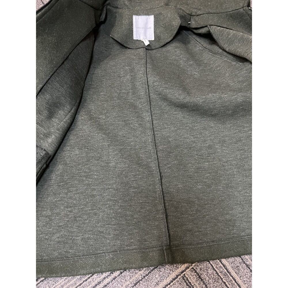Avec Les Filles Olive Green Army Zip Up Utility Jacket "wool like" Size M - Picture 6 of 12